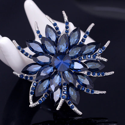 Spilla fiore cristallo vintage