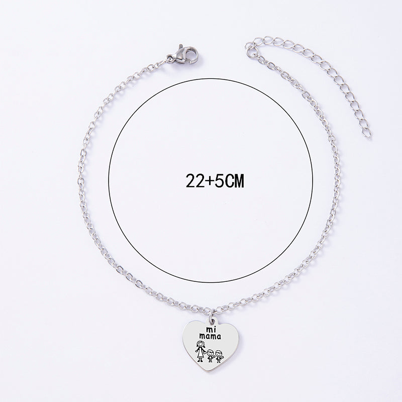 Cavigliera cuore pesca