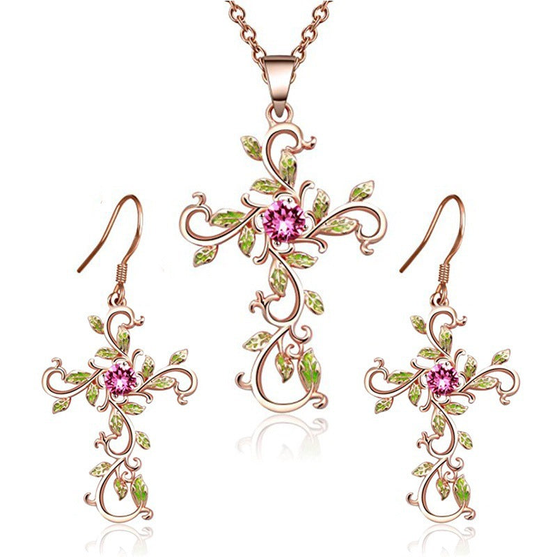 Set bijoux con croce