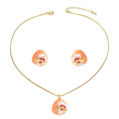 Collana e orecchini fiore