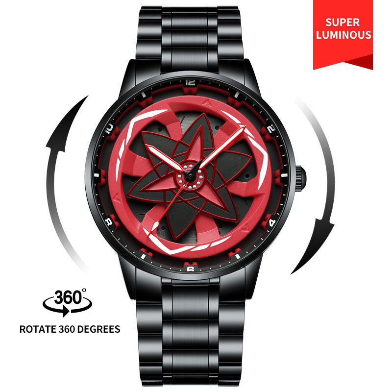 Orologio impermeabile luminoso scavato multifunzione al quarzo