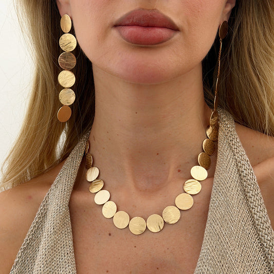 Collana geometrica metallo