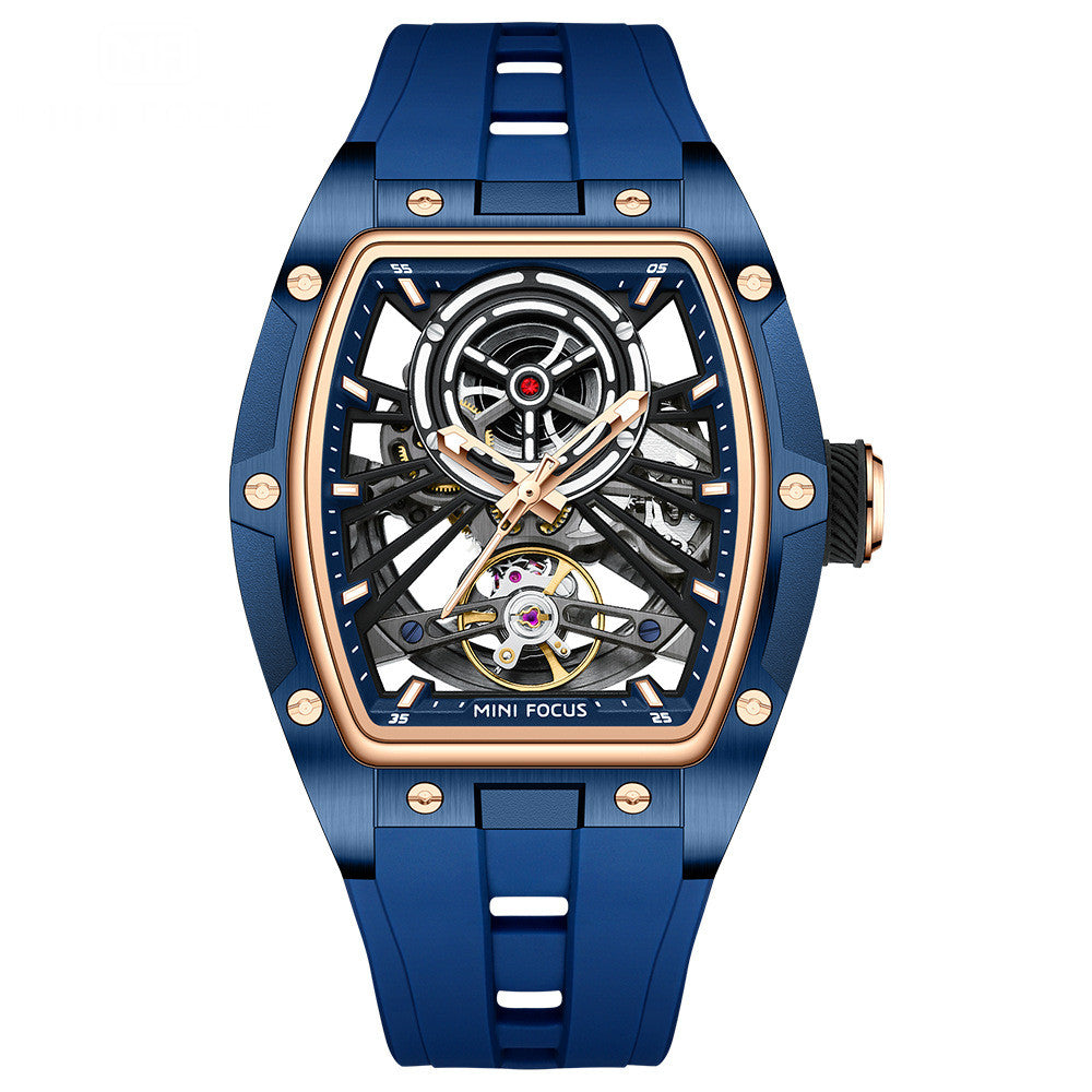 Orologio automatico scheletrato in acciaio da uomo