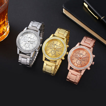 Orologio Acciaio Dorato Quarzo