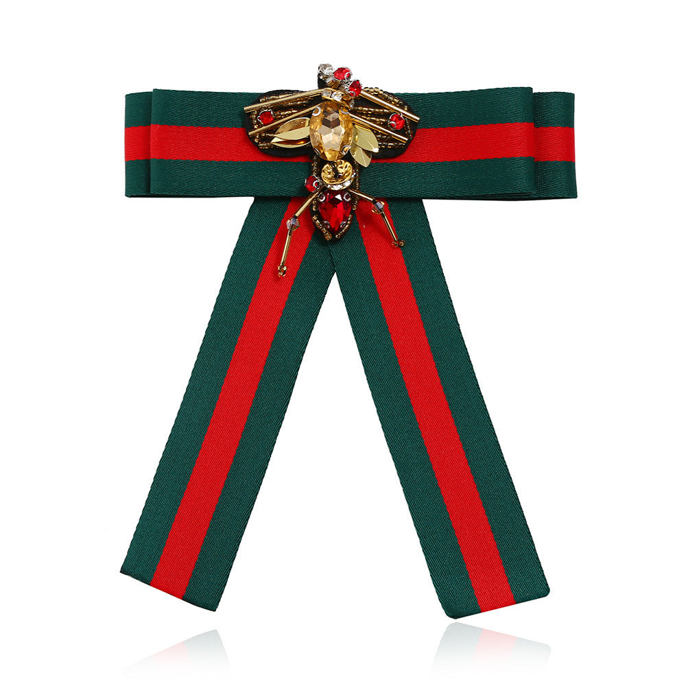 Spilla fiocco rigato