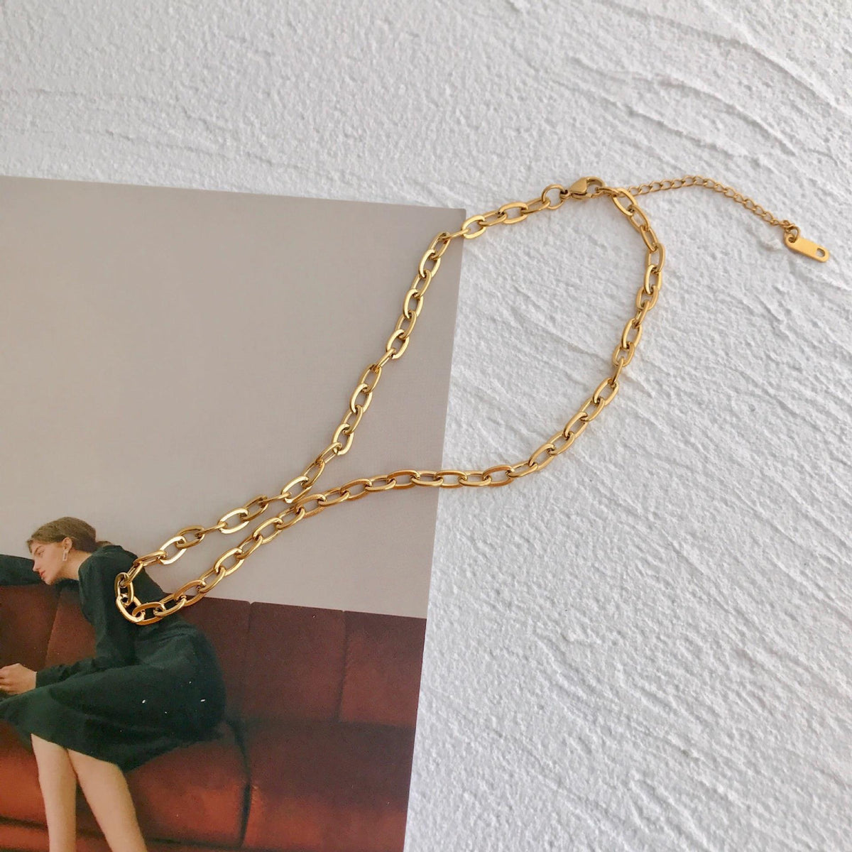 Collana corta acciaio titanio