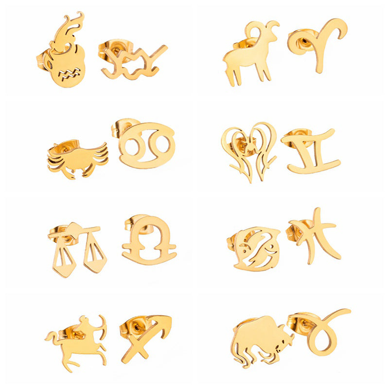 Orecchini asimmetrici zodiacali