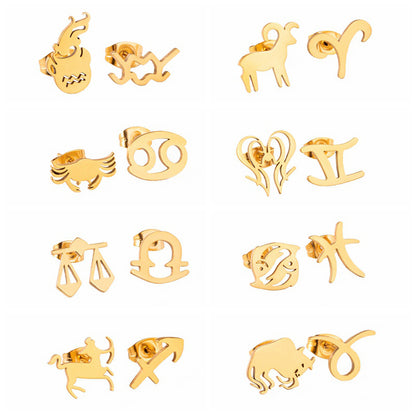 Orecchini asimmetrici zodiacali