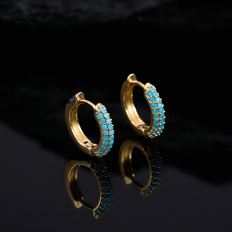 Set collana, orecchini e anello turchese