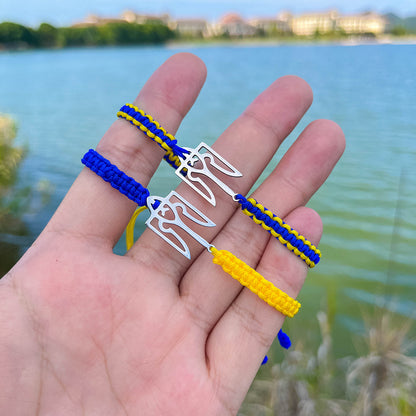 Bracciale tridente intrecciato