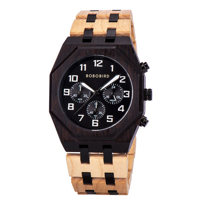 Orologio in legno decorato