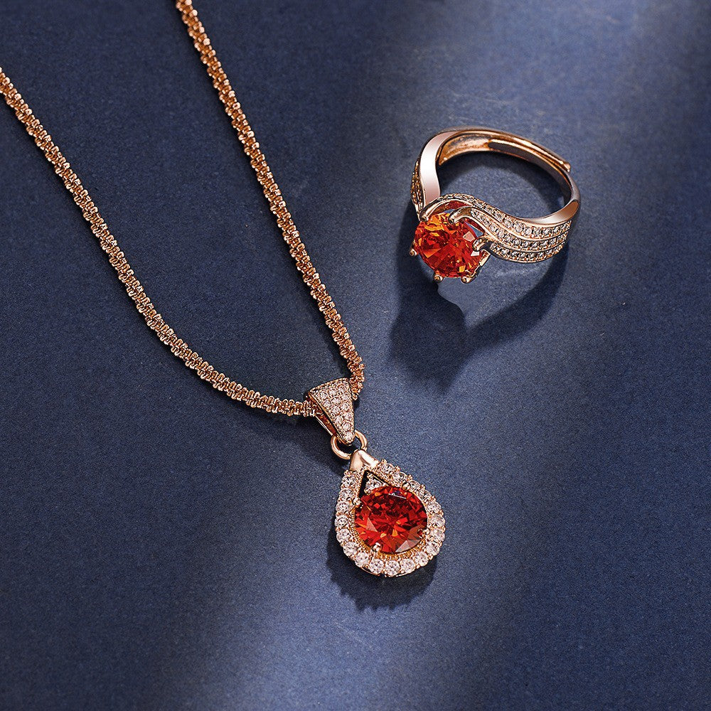 Collana Granato e Zircone