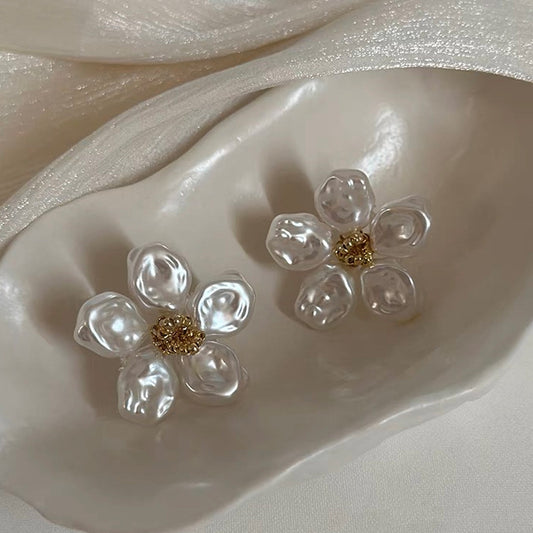 Orecchini fiore barocco con perla