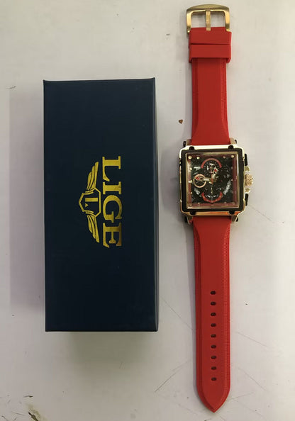 Orologio quadrato cronografo da uomo