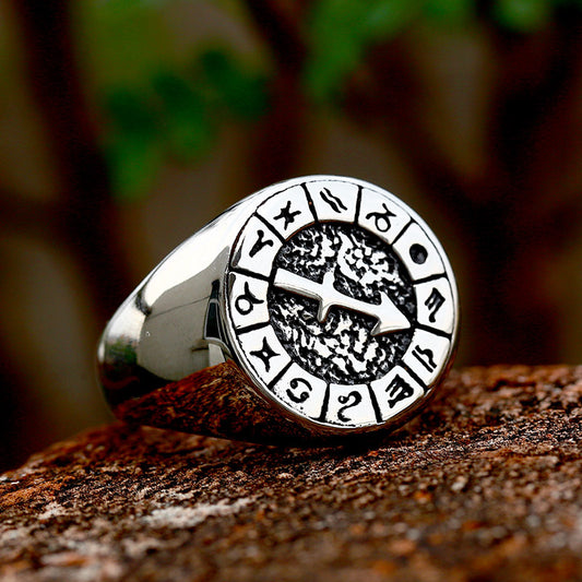 Anello segni zodiacali uomo