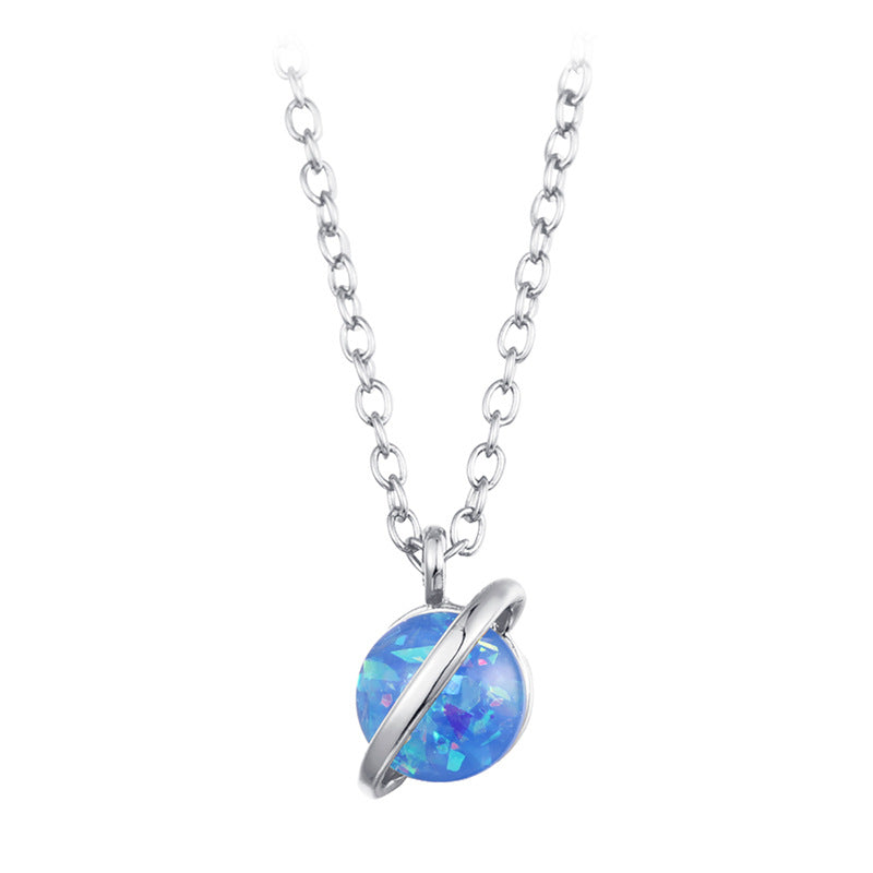 Collana opale pendente pianeta
