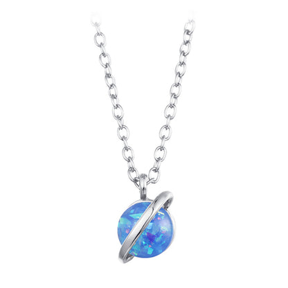 Collana opale pendente pianeta