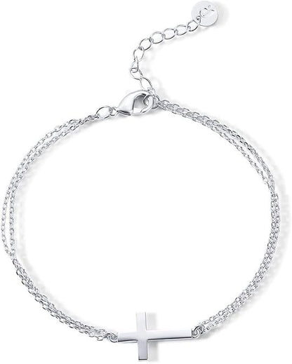 Bracciale charm croce compatto