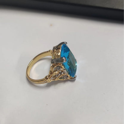 Anello francese geometrico zirconi