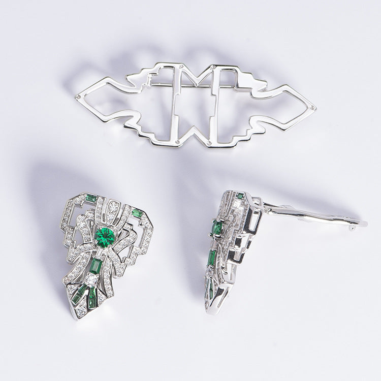 Spilla spinello verde