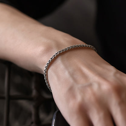 Bracciale argento treccia