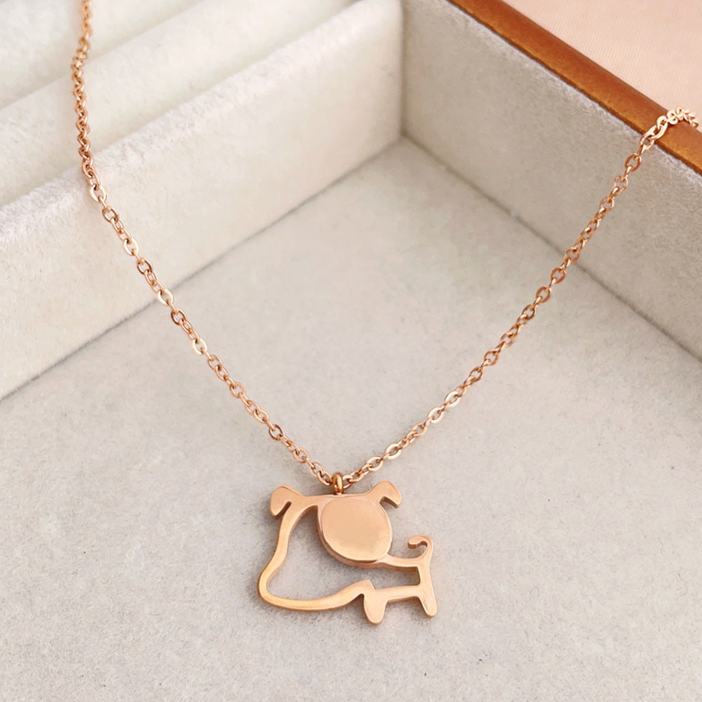 Collana oro rosa titanio