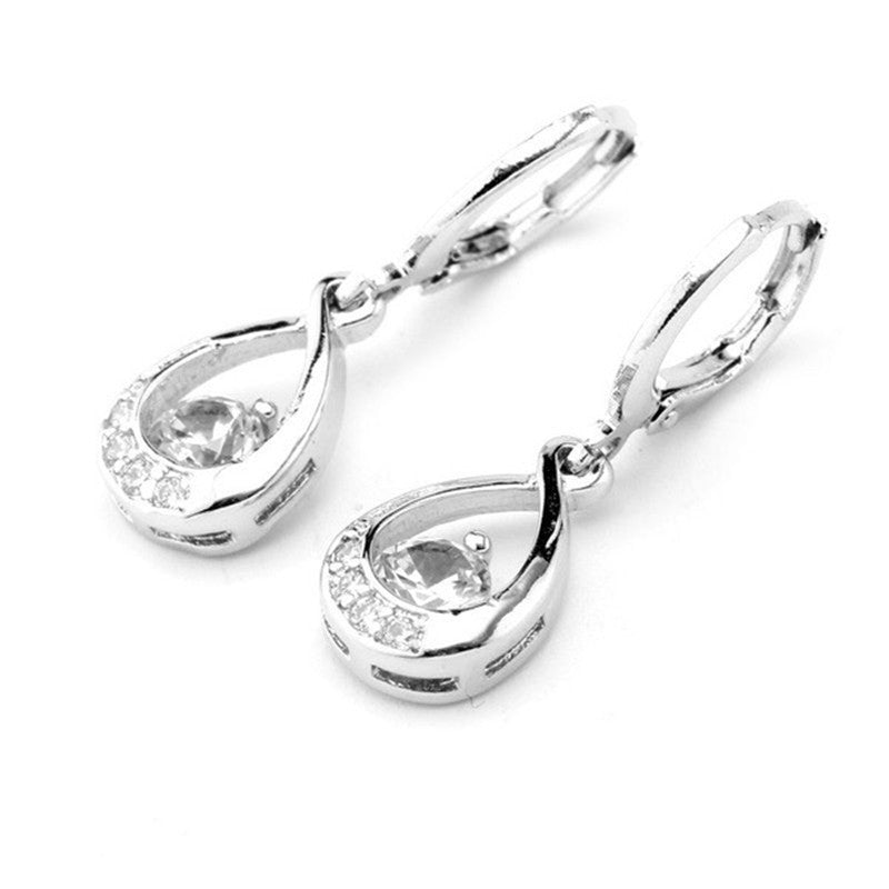 Orecchini goccia con zirconi da donna