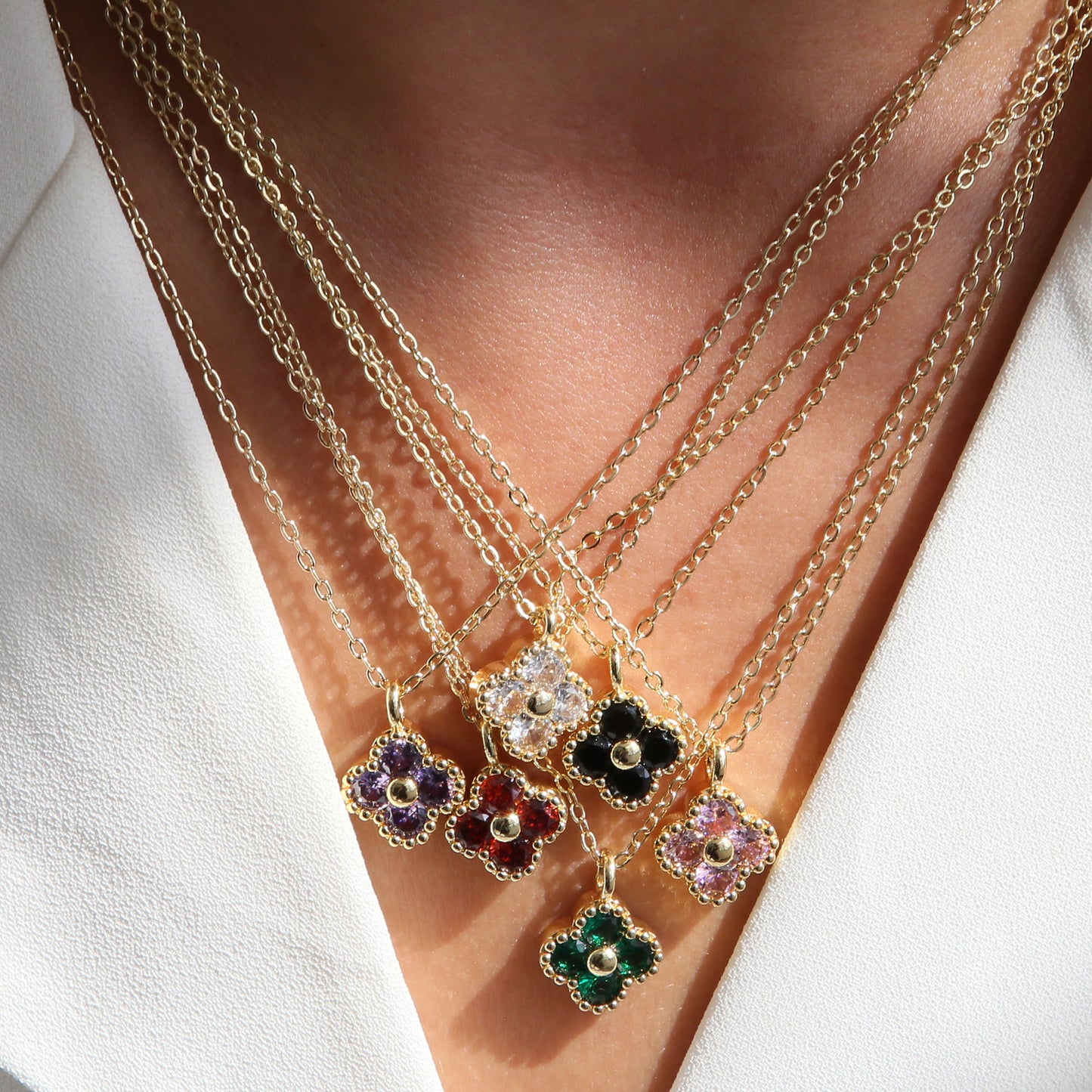 Collana trifoglio fortunato