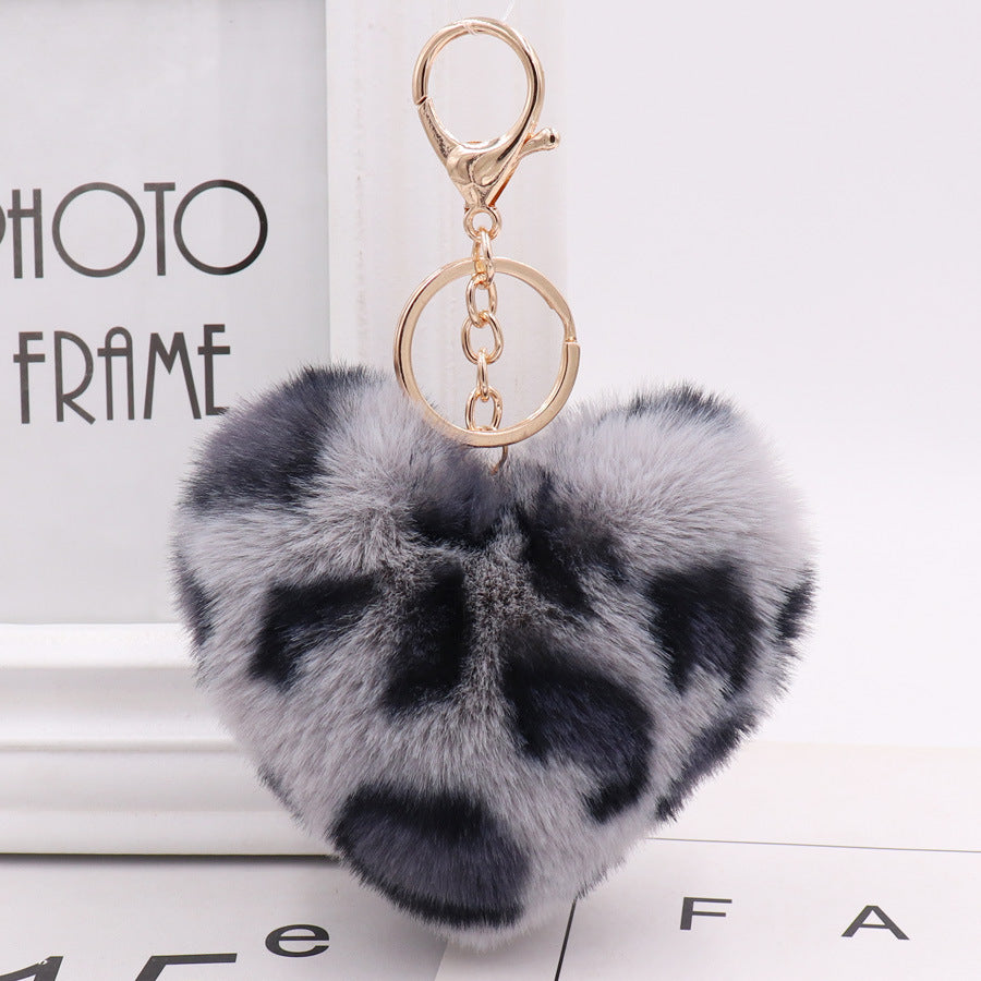 Portachiavi cuore in peluche