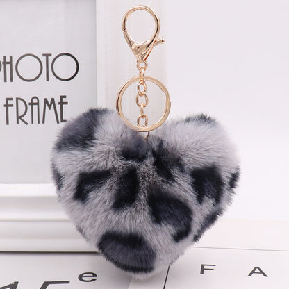 Portachiavi cuore in peluche