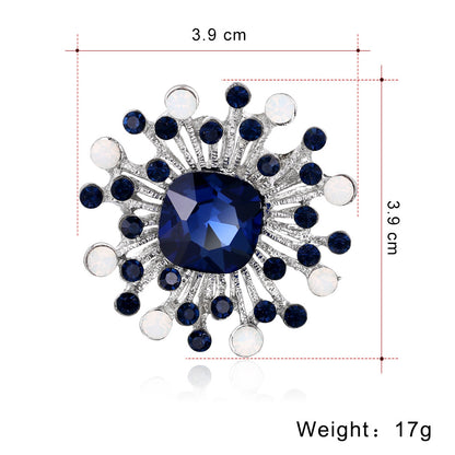Spilla geometrica blu