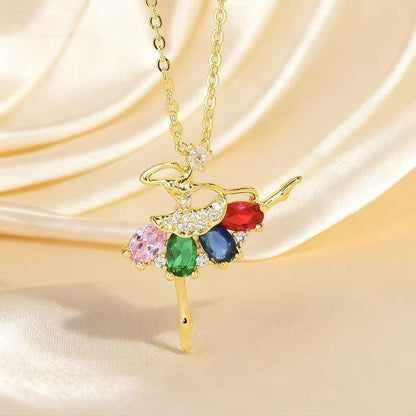 Collana ballerina con cristalli