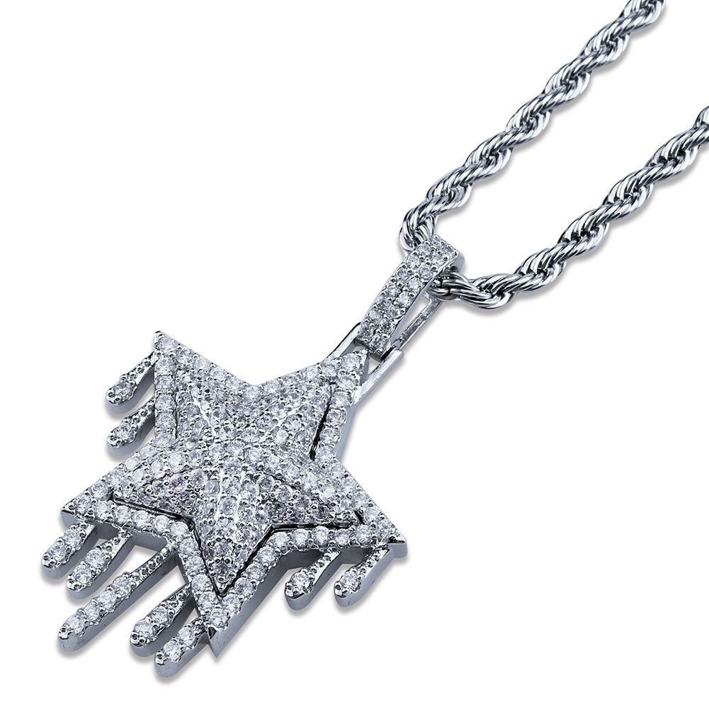 Collana stella zircone a cinque punte