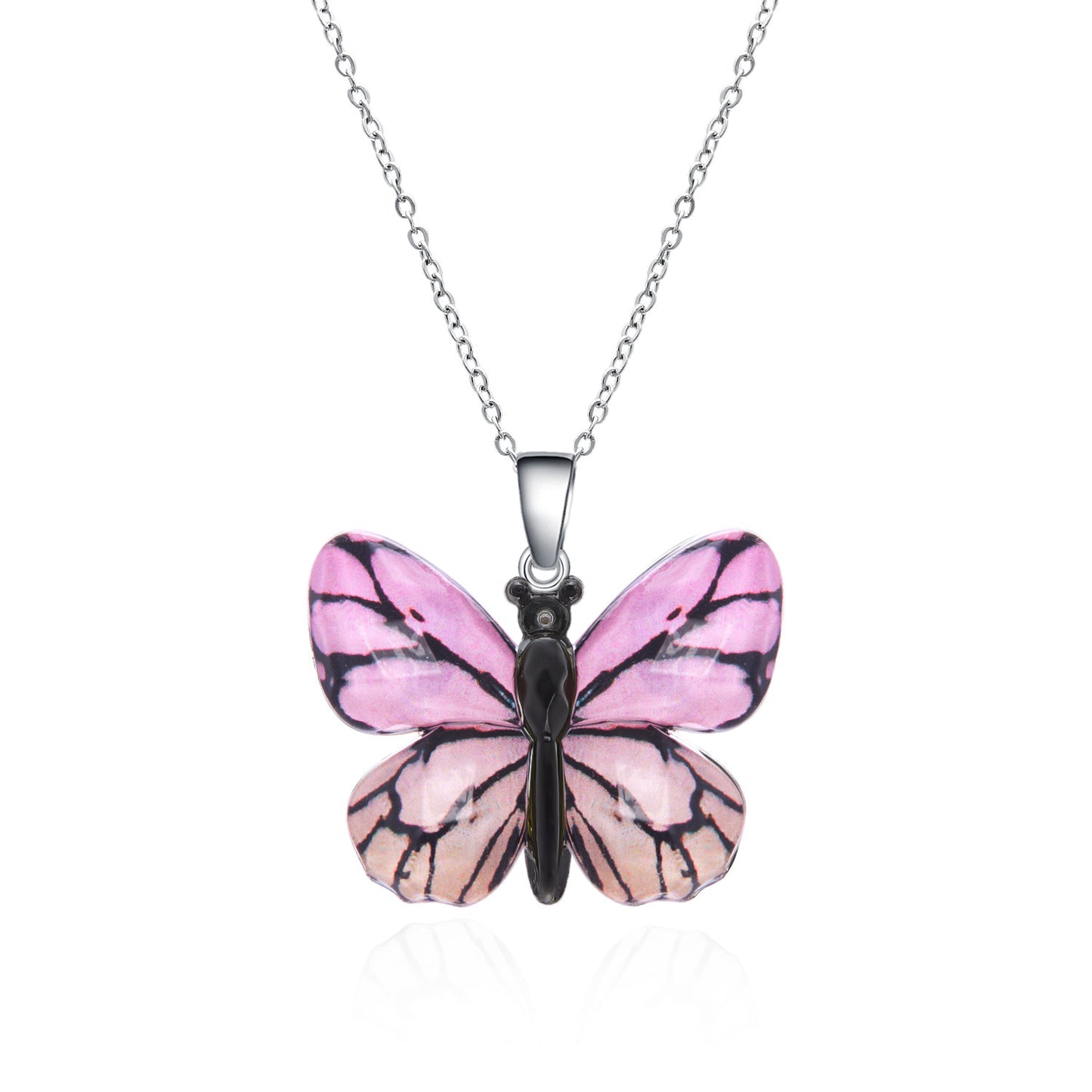 Collana farfalla retrò multicolore