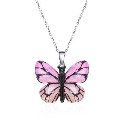 Collana farfalla retrò multicolore