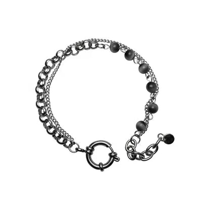 Bracciale opale grigio stratificato