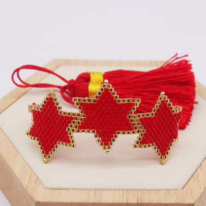 Bracciale bohemien esagonale nappa