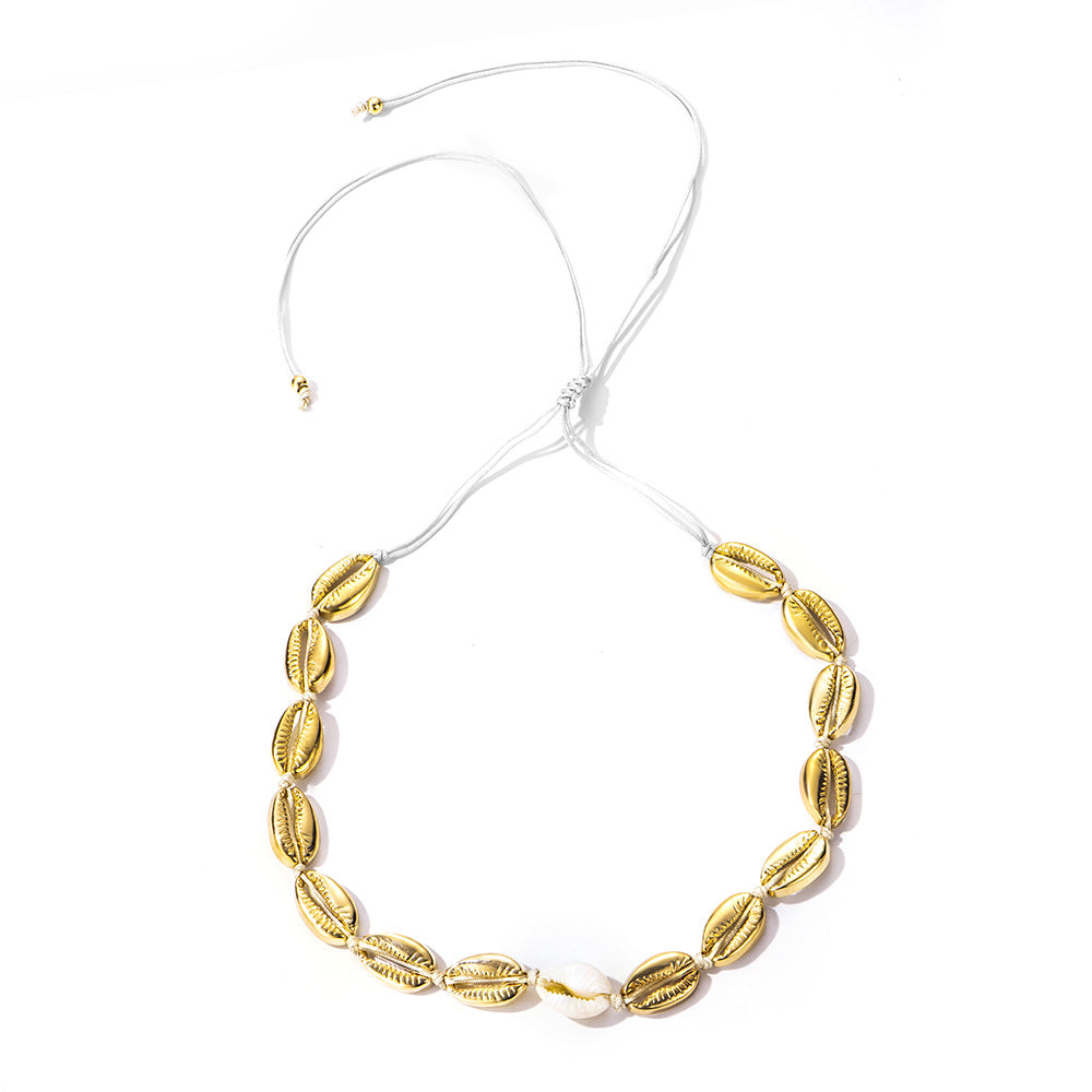 Collana conchiglia nodi