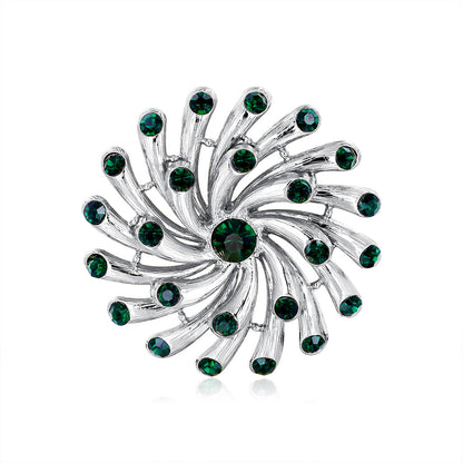 Spilla Fiore Smeraldi