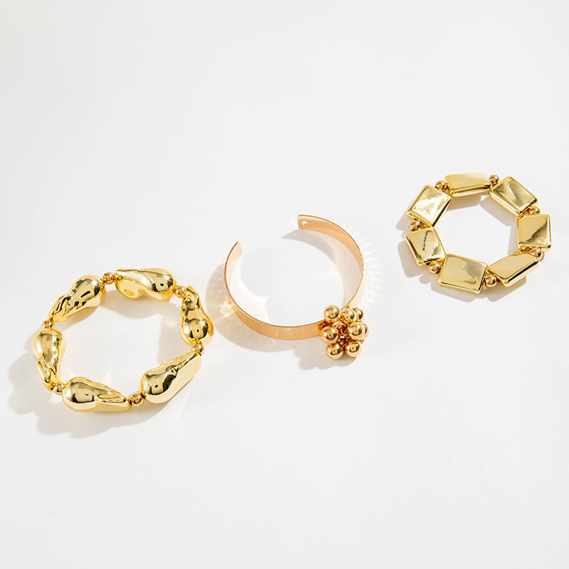 Bracciale geometrico multistrato