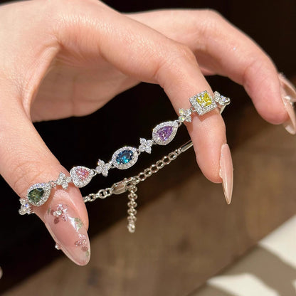 Bracciale pietre colorate intarsiato