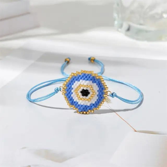 Bracciale geometrico con perline