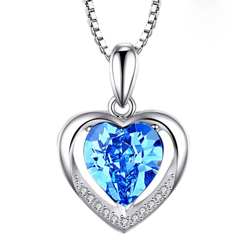 Collana cuore e cristalli
