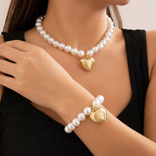 Set collana e bracciale geometrico