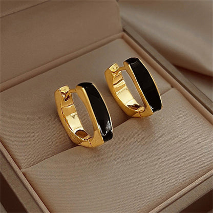 Orecchini clip doppia faccia quadrati