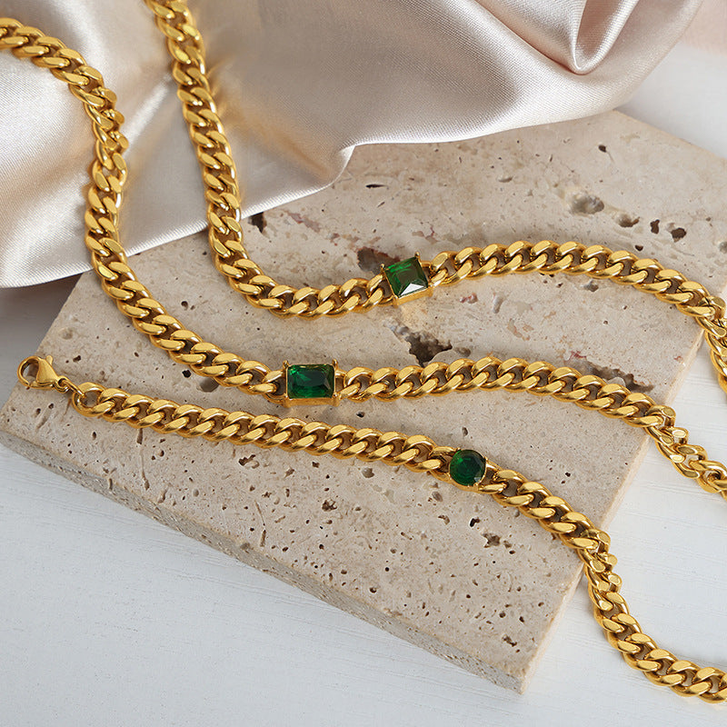 Collana retrò con zirconi