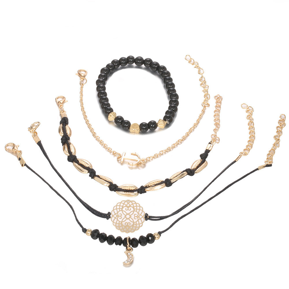 Set 5 bracciali conchiglia