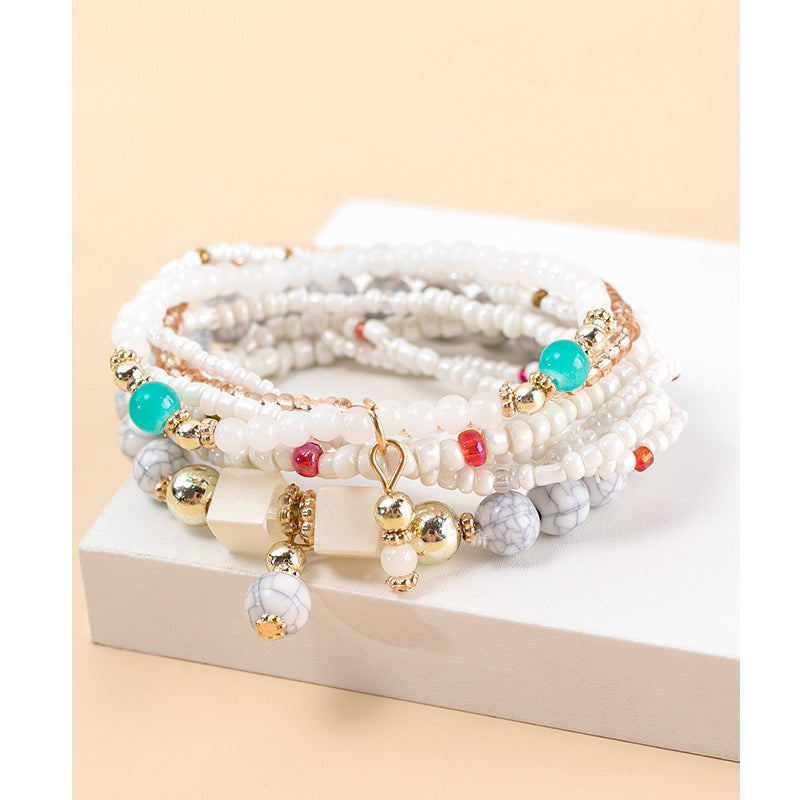 Bracciali boho con perline