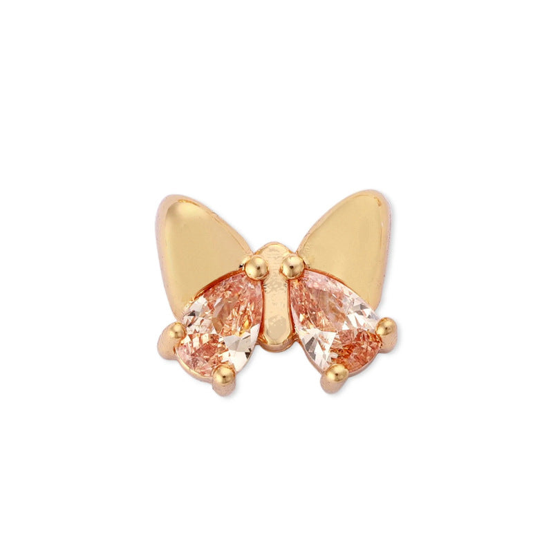 Collana cuore zirconi corta