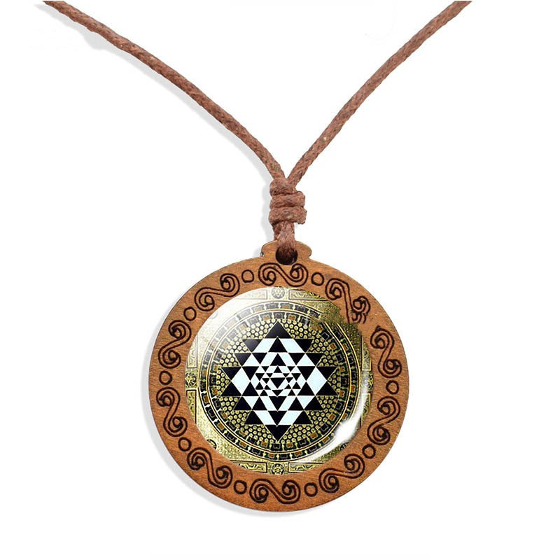 Collana Mandala Legno